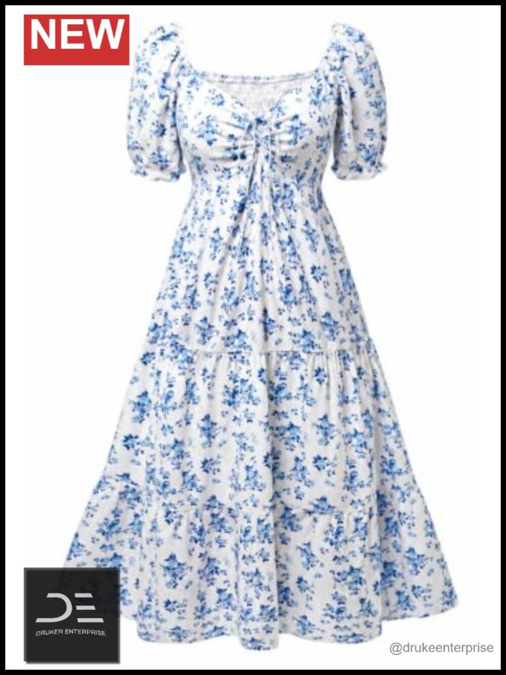 Plus Size Summer Midi Dress 100% Viscose A-Line Sweetheart Neck Flowy Casual
